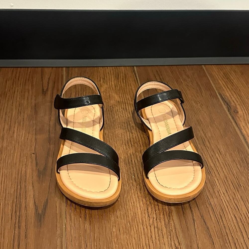 Toddler Girls Black Strappy Sandals - Size 11